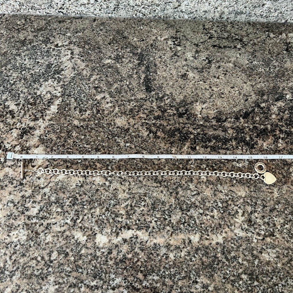 Tiffany & Co Silver Heart Tag Toggle Necklace - Picture 4 of 9